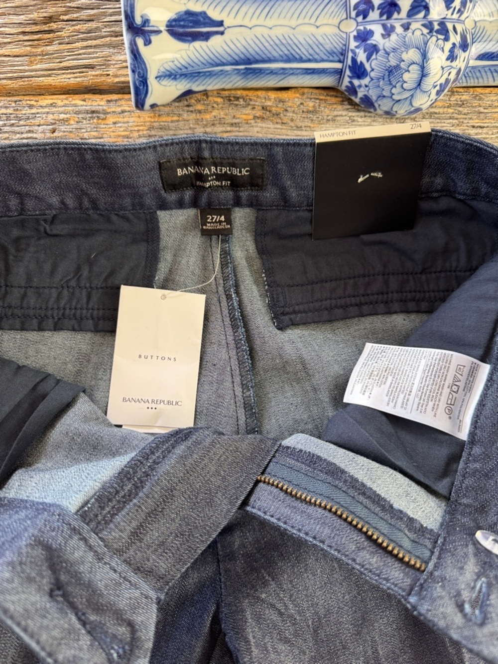 Banana Republic Blue Denim Bermuda Short Size 27 NWOT - Picture 8 of 10